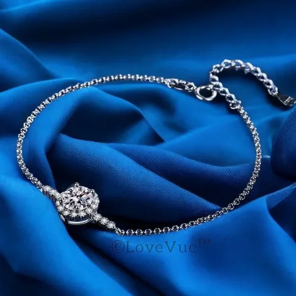 Certified 1ct. t.w. Diamond Halo Brilliant Cut Bracelet - Picture 3 of 16